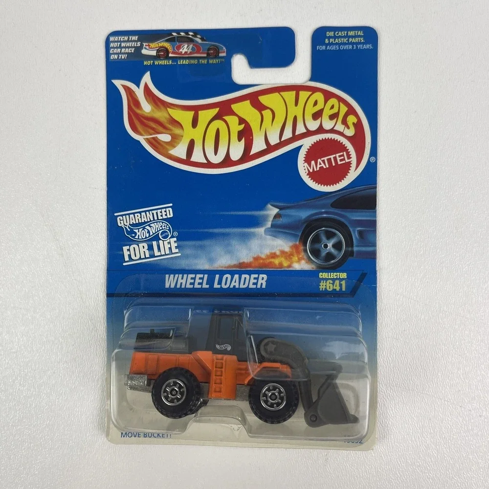 Hot Wheels Move Bucket Large Wheel Loader Lift CAT Caterpillar 641 Orange Black